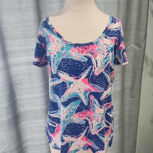 Colorful Starfish Print Top - Picture 1 of 3